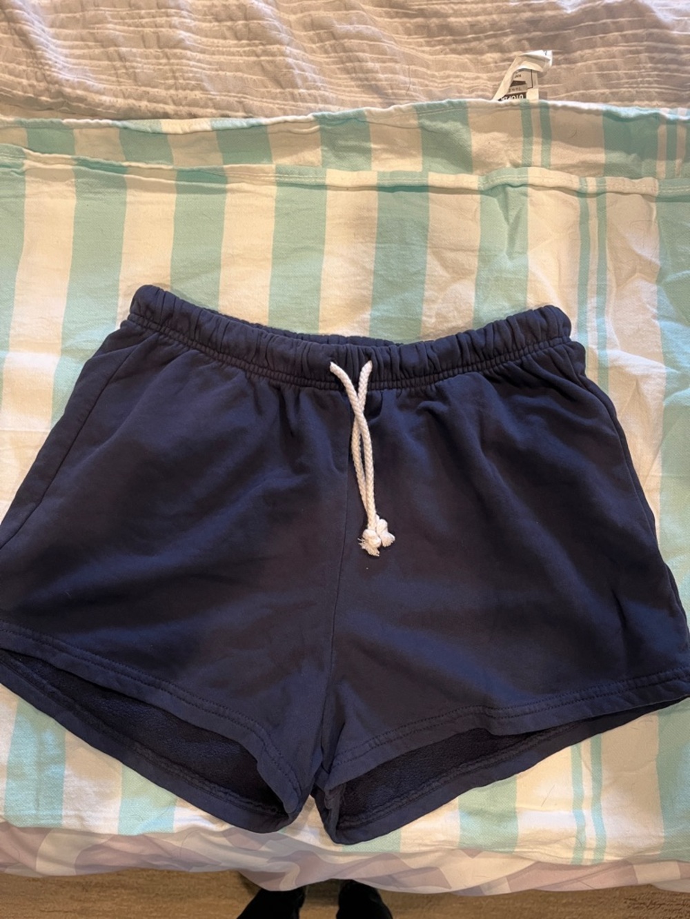 perfectwhitetee Navy Drawstring Athletic Lounge Shorts
